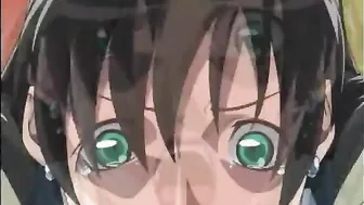 Roped hentai girls with muzzle group fucking in the office, anime