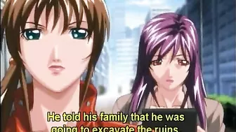 Roped hentai girls with muzzle group fucking in the office, anime