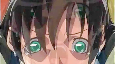 Roped hentai girls with muzzle group fucking in the office, anime