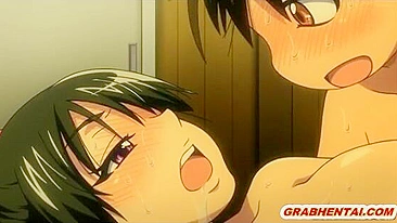 Japanese Cutie's Big Boobs Get Wet and Hot in Hentai Porn