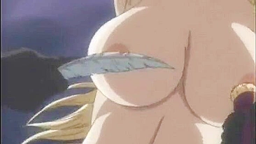 Chained hentai bigtits with muzzle gangbanged and facial cumshot, anime
