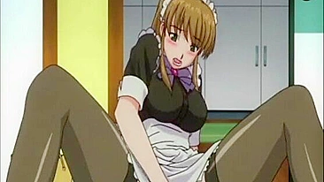 Japanese hentai maid self masturbation, anime,  japanese,  hentai,  maid,  self