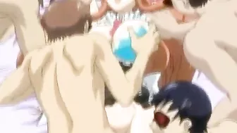 Bandit's Delight - Busty Japanese Maid gangbanged in Hentai Porn