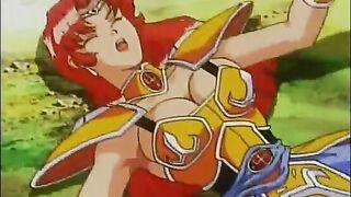 Redhead hentai cutie hard wetpussy poked by monster, anime