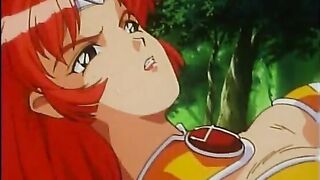 Redhead hentai cutie hard wetpussy poked by monster, anime