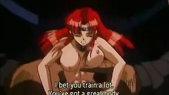 Redhead hentai cutie hard wetpussy poked by monster, anime