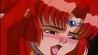 Redhead hentai cutie hard wetpussy poked by monster, anime