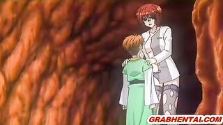 Bandit's Gangbang of Busty Bigboobs in Japanese Hentai Anime