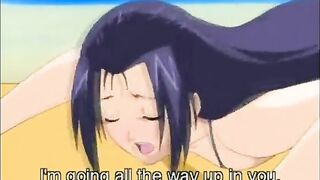 Cute hentai hottie rides stiff cock in anime