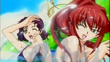 Cute hentai hottie rides stiff cock in anime