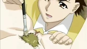 Tied and Muzzled - Bondage Hentai with Stick-on Pussy