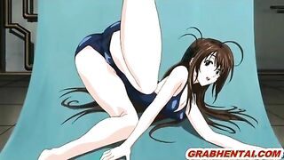 Cheerleader hentai sucks bigcock in anime