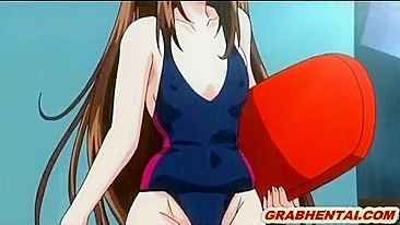Cheerleader hentai sucks bigcock in anime