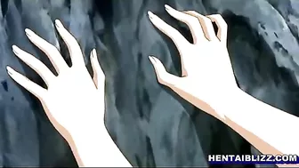 Busty hentai tittyfucking and doggystyle fucking in the beach - Anime