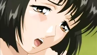 Busty hentai schoolgirl gets fingering and fucking her wetpussy, anime