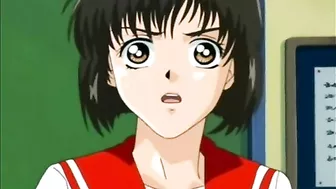 Busty hentai schoolgirl gets fingering and fucking her wetpussy, anime