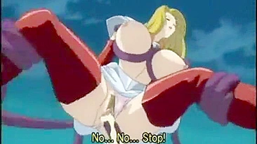 Bigboobs hentai bat monster tentacles fucked, anime