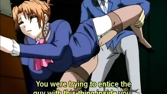 Hentai Teacher Gets Dildoed Pussy and Assfucked - Big Boobs Anime