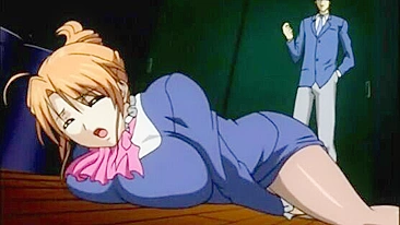 Hentai Teacher Gets Dildoed Pussy and Assfucked - Big Boobs Anime