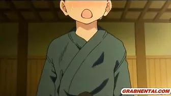 Japanese Busty Hentai Gets Squeezed and Licked