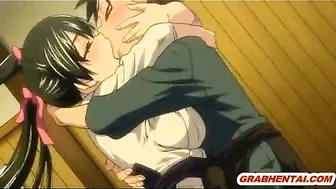 Japanese Busty Hentai Gets Squeezed and Licked