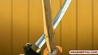 Japanese Busty Hentai Gets Squeezed and Licked