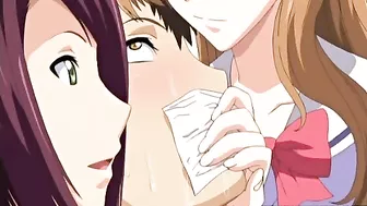 Bondage hentai with bigboobs self dildoing her wetpussy, Anime, XXX