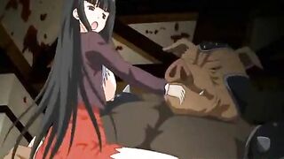 Cute Coed Hentai Fucked by Pig Monster