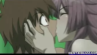 Hentai Maid with Big Boobs Gets Fingered and Assfucked