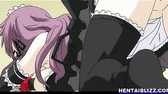 Hentai Maid with Big Boobs Gets Fingered and Assfucked