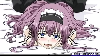 Hentai Maid with Big Boobs Gets Fingered and Assfucked