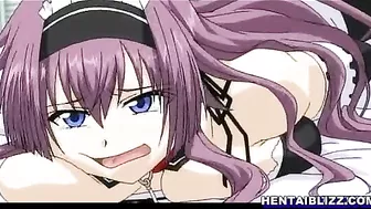 Hentai Maid with Big Boobs Gets Fingered and Assfucked