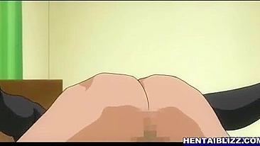 Hentai Maid with Big Boobs Gets Fingered and Assfucked