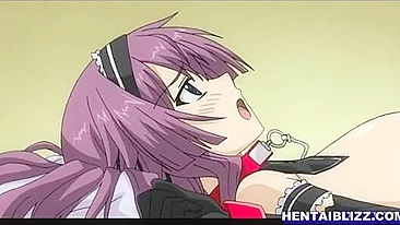 Hentai Maid with Big Boobs Gets Fingered and Assfucked