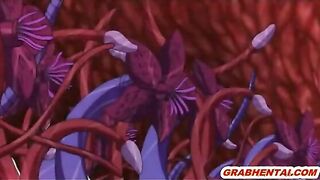 Coed Gets Electrifying Shocks from Tentacle Sex in Hentai Anime