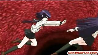 Coed Gets Electrifying Shocks from Tentacle Sex in Hentai Anime