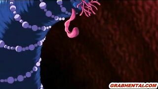 Coed Gets Electrifying Shocks from Tentacle Sex in Hentai Anime