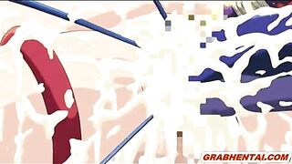 Coed Gets Electrifying Shocks from Tentacle Sex in Hentai Anime
