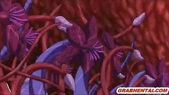 Coed Gets Electrifying Shocks from Tentacle Sex in Hentai Anime