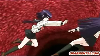 Coed Gets Electrifying Shocks from Tentacle Sex in Hentai Anime