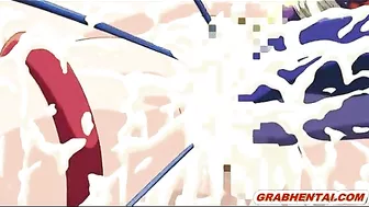 Coed Gets Electrifying Shocks from Tentacle Sex in Hentai Anime