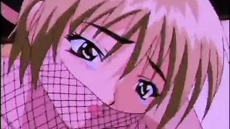 Bondage hentai with bigtits gets dildoed wetpussy, anime