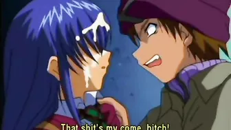 Bondage hentai with bigtits gets dildoed wetpussy, anime