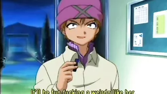 Bondage hentai with bigtits gets dildoed wetpussy, anime