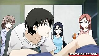 Japanese Hentai Co-Ed Riding Cock