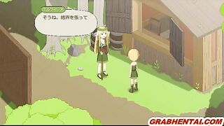 Elf hard fucked in the forest by bigcock, cute anime hentai