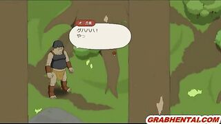 Elf hard fucked in the forest by bigcock, cute anime hentai
