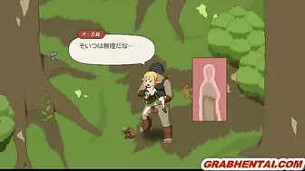 Elf hard fucked in the forest by bigcock, cute anime hentai