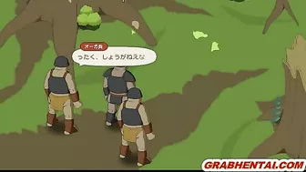 Elf hard fucked in the forest by bigcock, cute anime hentai