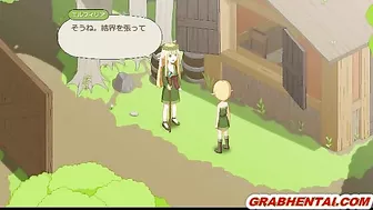 Elf hard fucked in the forest by bigcock, cute anime hentai